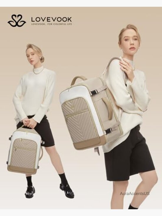 40L Travel Backpack TSA Carry On for Women Fits 17\